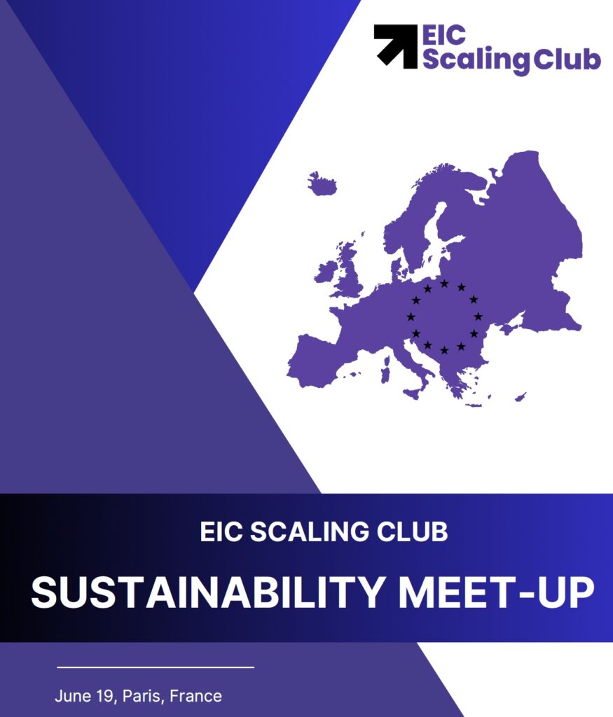 banner EIC Scaling Club meet-up on sustainability