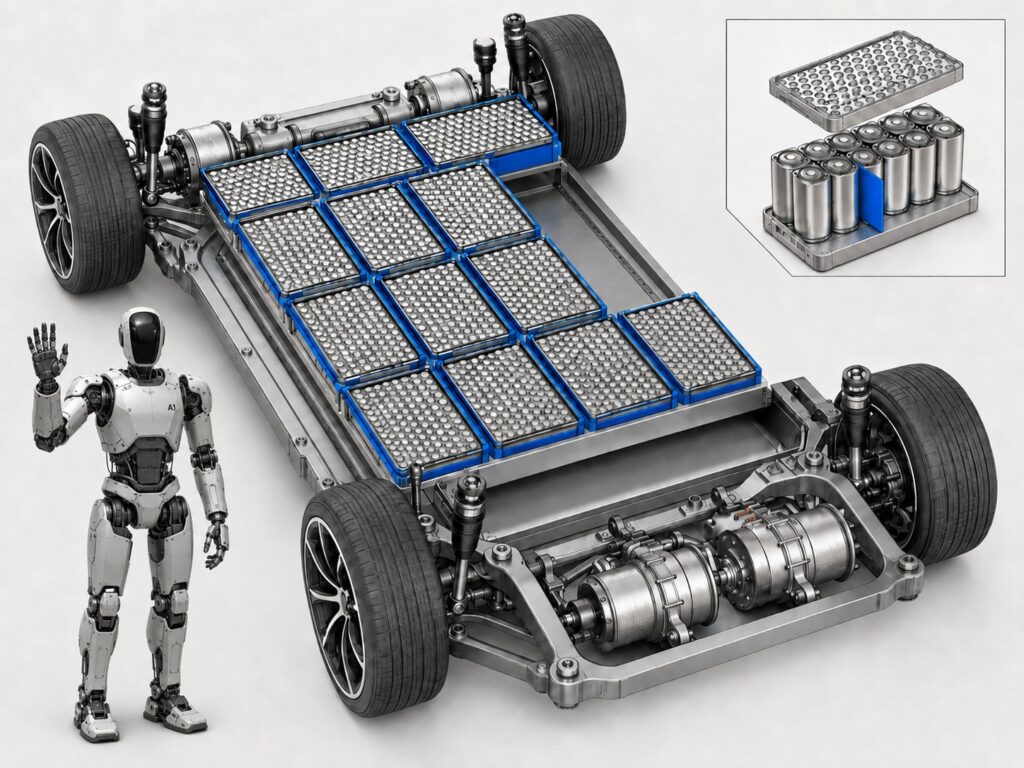 EV battery pack and robot